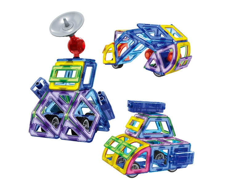 Магнитный, конструктор транспорт, 128 деталей Magnit/Magical/LIMO TOY