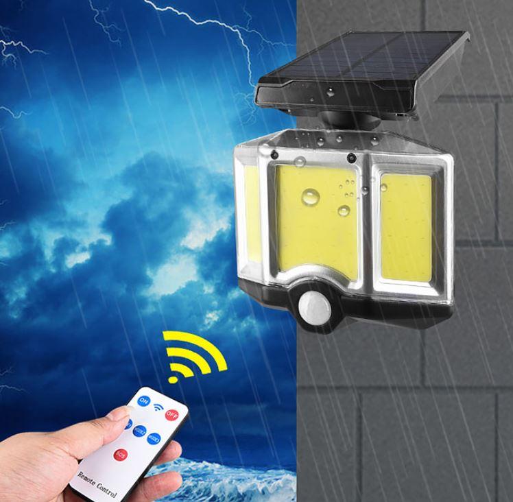 Світлодіодний вуличний ліхтар SOLAR WALL LAMP YT-66B на сонячній батареї з датчиком руху