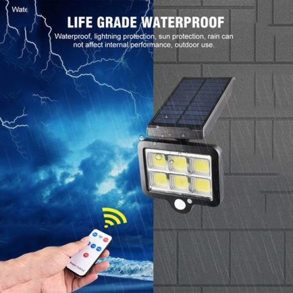 Світлодіодний вуличний світильник SOLAR WALL LAMP YT-140 на сонячній батареї з датчиком руху