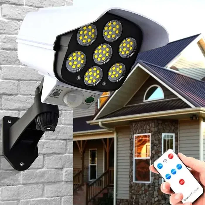 Уличный фонарь на солнечной батарее с датчиком движения и пультом SOLAR MONITORING LAMP CL-877A в виде камеры
