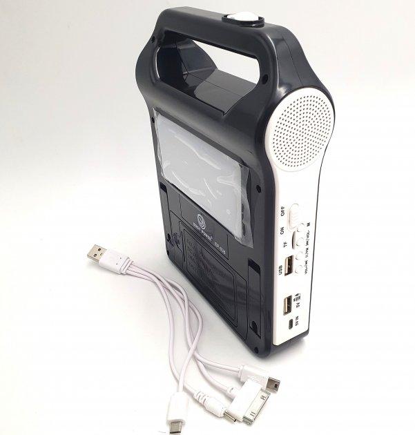 Портативний кемпінговий ліхтар EASY POWER EP-036 на сонячній батареї з Bluetooth, FM, MP3, TF/USB та Power Bank
