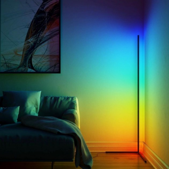 Підлогова кутова RGB лампа торшер EL-2188 з пультом керування (сенсор) + додаток 100 см