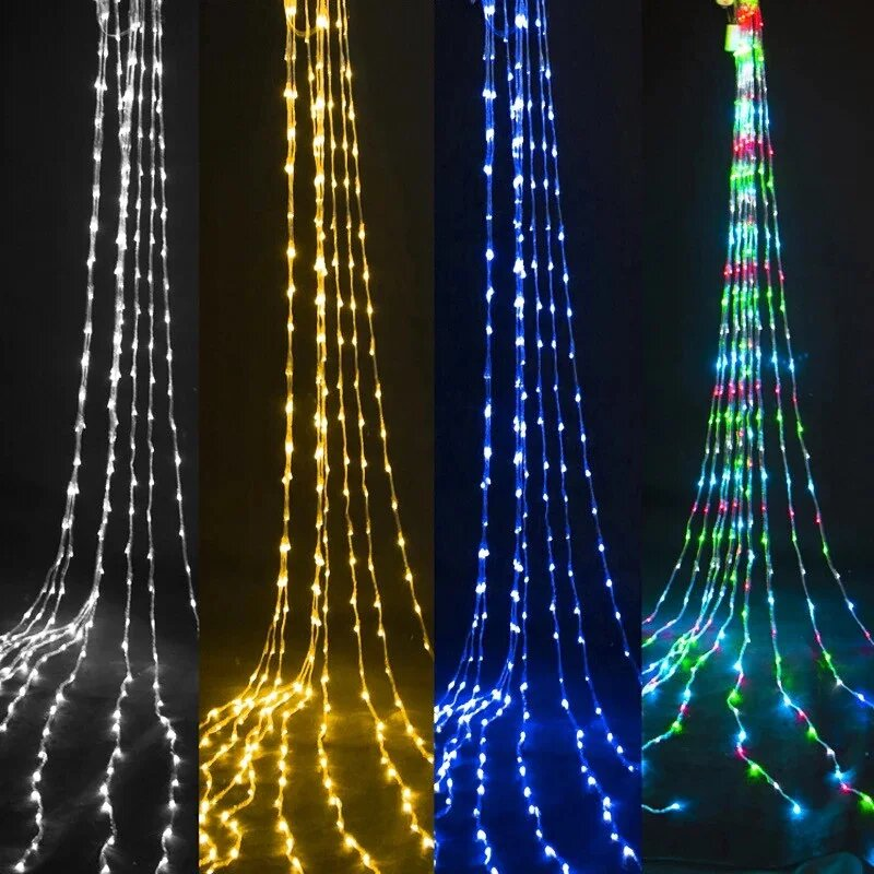 Гірлянда-водоспад (Curtain-Lights) Itrains 240WW-2 внутрішня, пров.:прозорий, 3*1,5м (теплий білий)