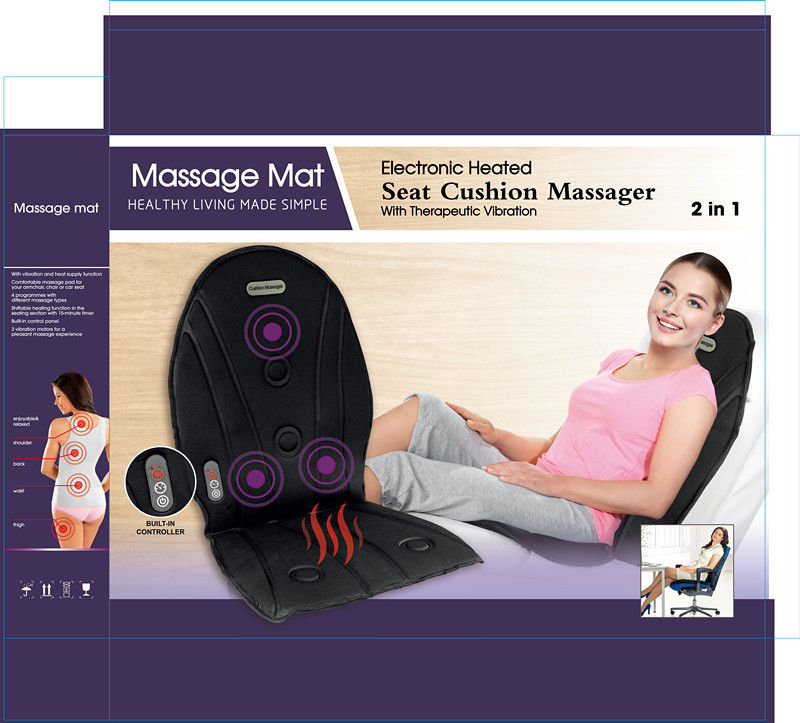 Масажна накидка на крісло з підігрівом Seat Cushion Massage 2 в 1