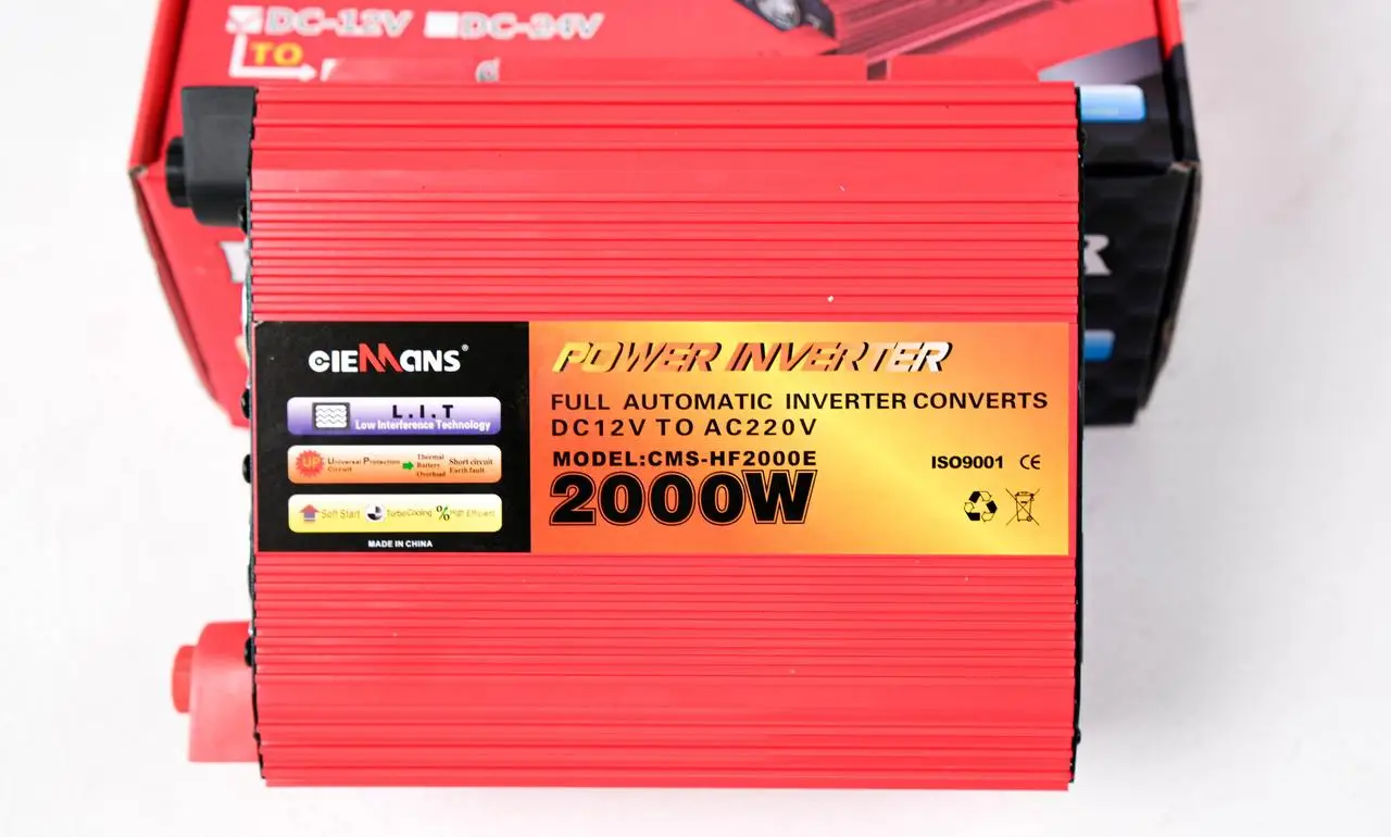 Автомобільний інвертор перетворювач CIEMANS 12 V 2000