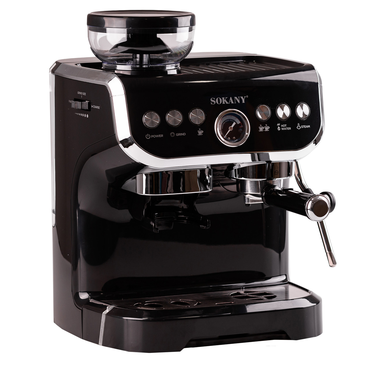 Кофеварка профессиональная электрическая с кофемолкой 1560 Вт 2 л Sokany SK-6866
