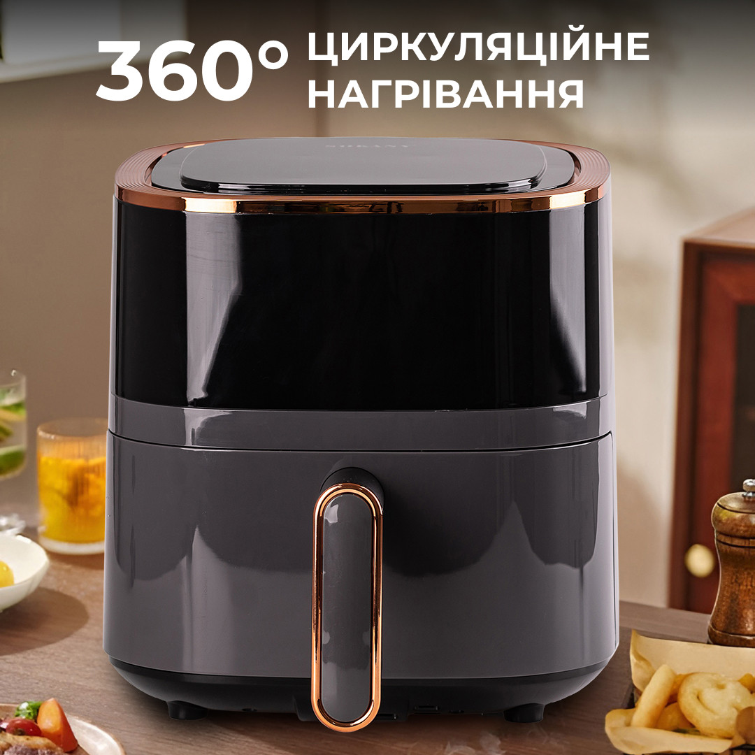Повітряна аерофрітюрниця Sokany SK-10014 1200 Вт 4.8л сенсорна фритюрниця безмасляна