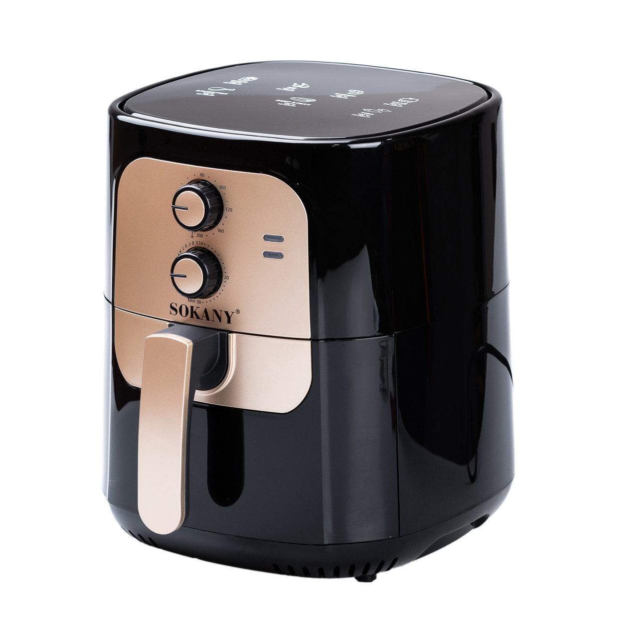 Аэрофритюрница SOKANY SK-10025, 6.5 л, 1400 Вт, с таймером, черная