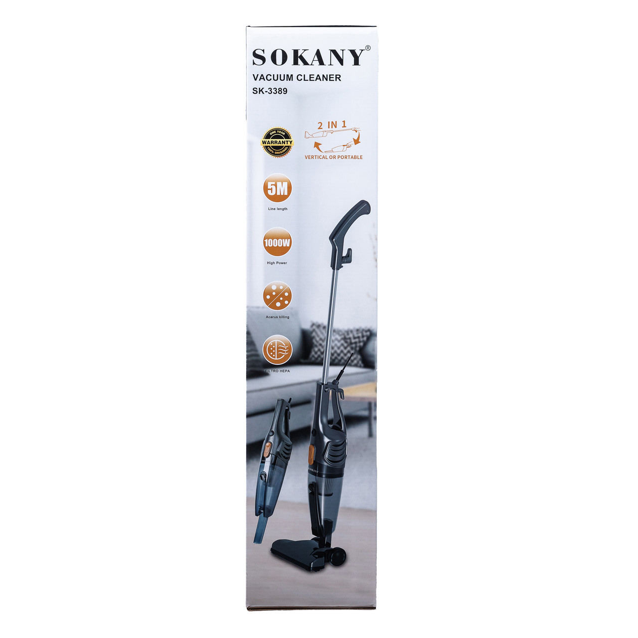 Пылесос ручной Sokany Vacuum Cleaner 1000 Вт с фильтром