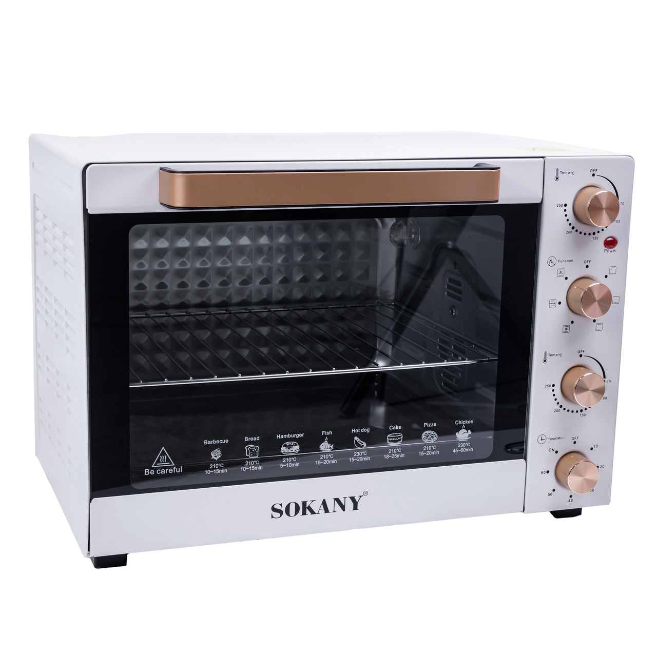 Настольная электродуховка для дома 60 л электропечь, духовая печь Sokany 1700 Вт духовка