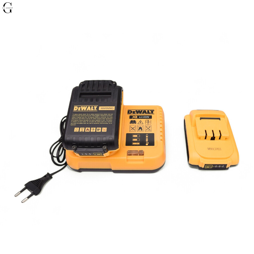Шуруповерт акумуляторний DeWalt 24V з набором інструментів у кейсі, 2 акумулятори 5.0Ah