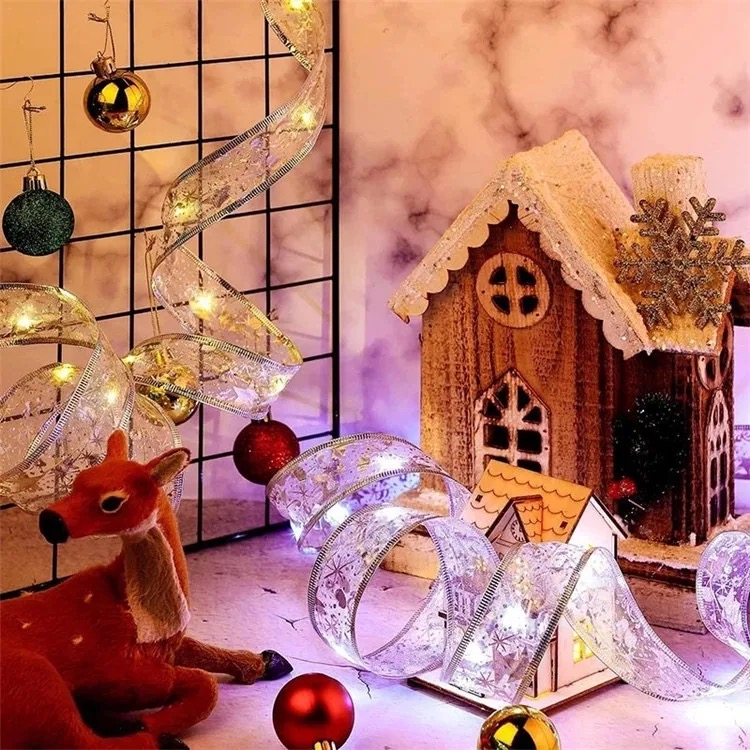 Світлодіодна ялинкова гірлянда у вигляді стрічки 50 Led 5 метрів Christmas Decoration Білий
