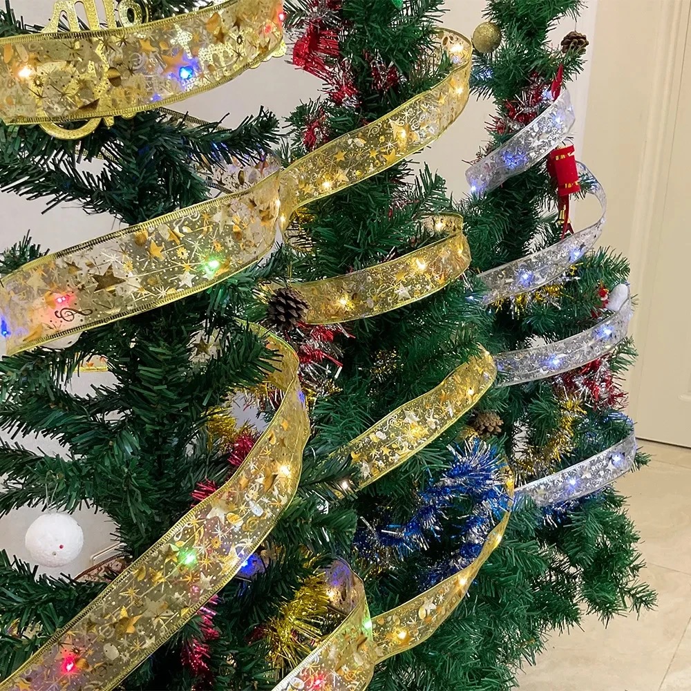 Світлодіодна ялинкова гірлянда у вигляді стрічки 50 Led 5 метрів Christmas Decoration Білий